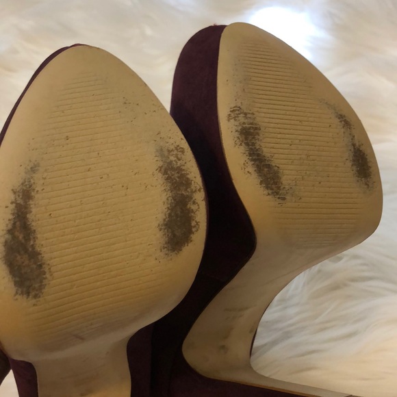 Steven by Steve Madden Oxblood Peep Toe Pumps - Picture 3 of 4